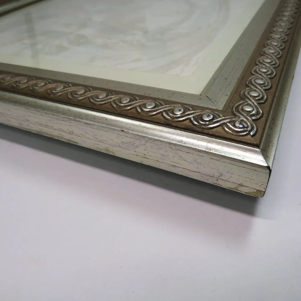 Warm Silver brushed brown picture frame traditional/industrial